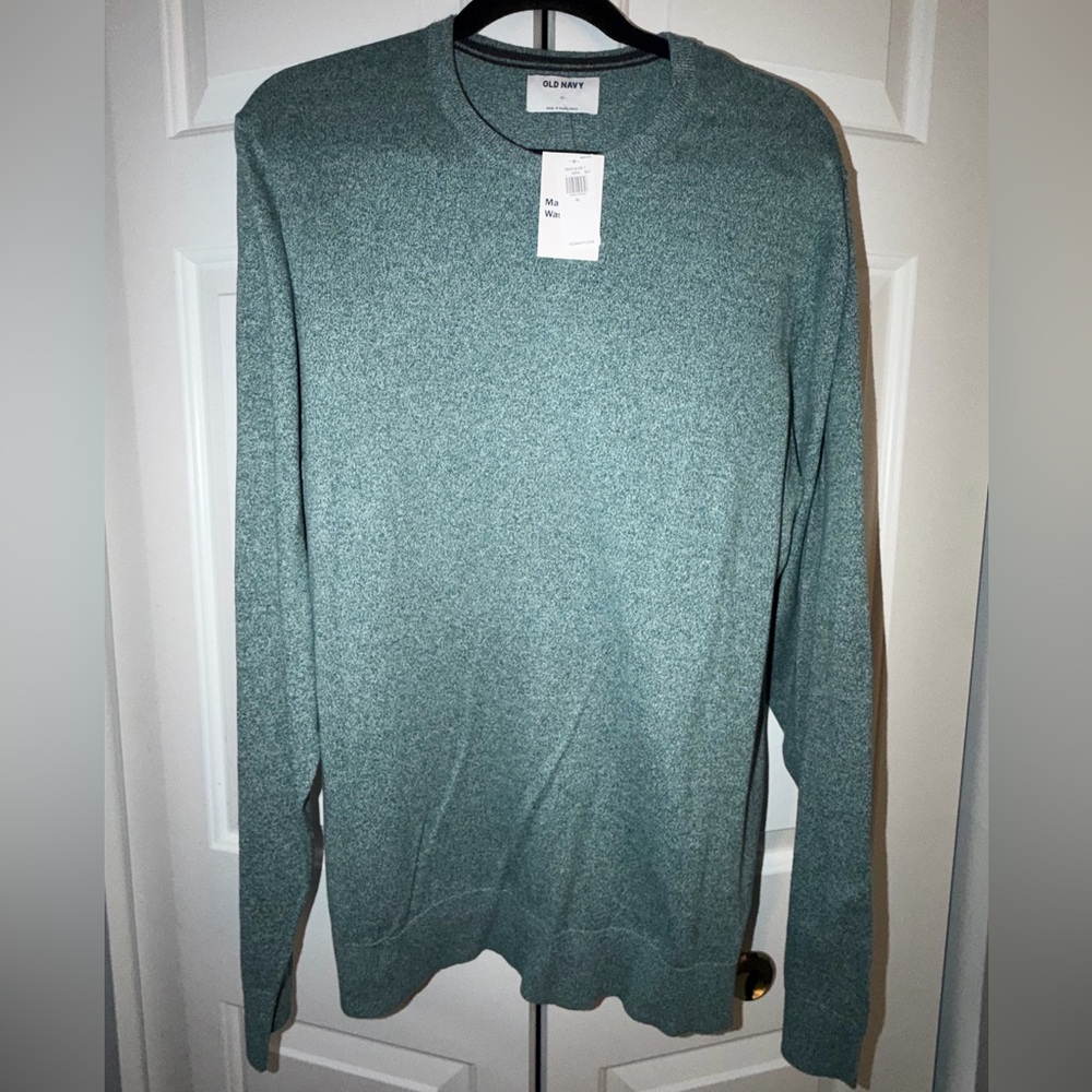 Old Navy Men's Crewneck Sweater in Heather Teal Green